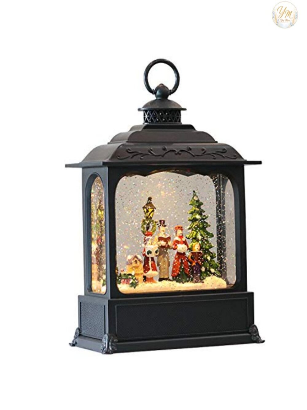 Carolers Musical Snow Globe Lantern Battery Operated Timer 11.2in